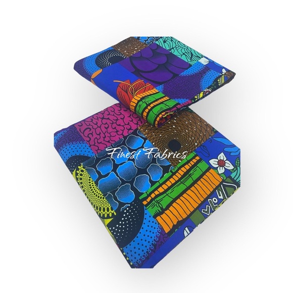 African Fabric African Print Fabric Ankara Fabric By The Yard 100% Cotton Fabric - Picture 1 of 3